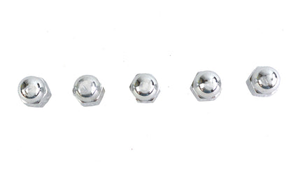 Colony Chrome Acorn Nut Fine 1/4 Inch-28 Thread - Pack of 5