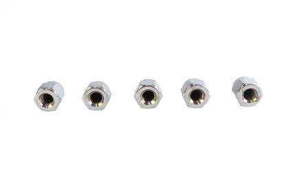 Colony Chrome Acorn Nut Fine 1/4 Inch-28 Thread - Pack of 5