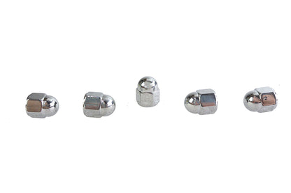 Colony Chrome Acorn Nut Fine 1/4 Inch-28 Thread - Pack of 5