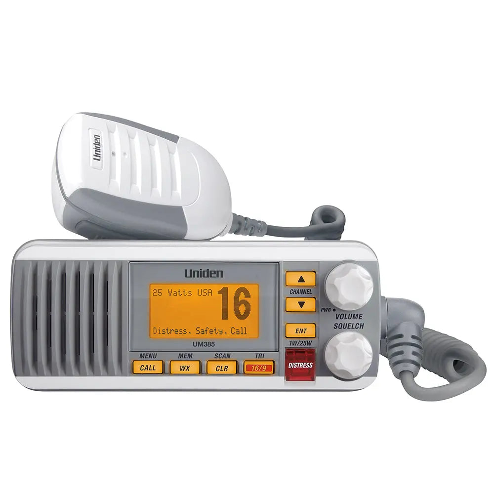 Uniden UM385 Fixed Mount VHF Marine Radio - White