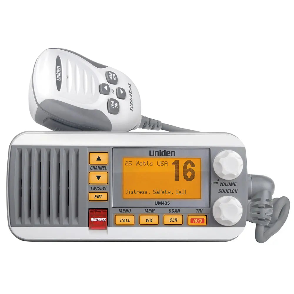 Uniden UM435 Fixed Mount VHF Marine Radio - White
