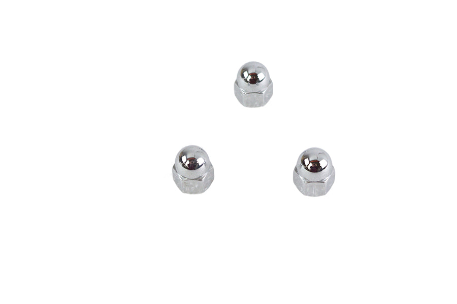 Colony Chrome Acorn Nut Fine 3/8 Inch-24 Thread, Pack of 3