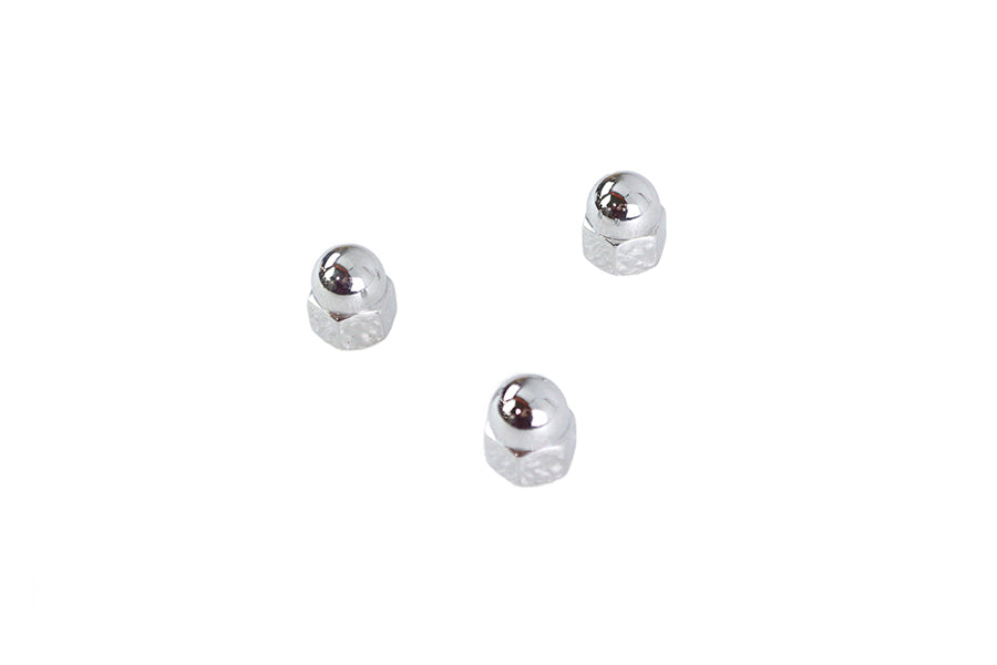 Colony Chrome Acorn Nut Fine 3/8 Inch-24 Thread, Pack of 3