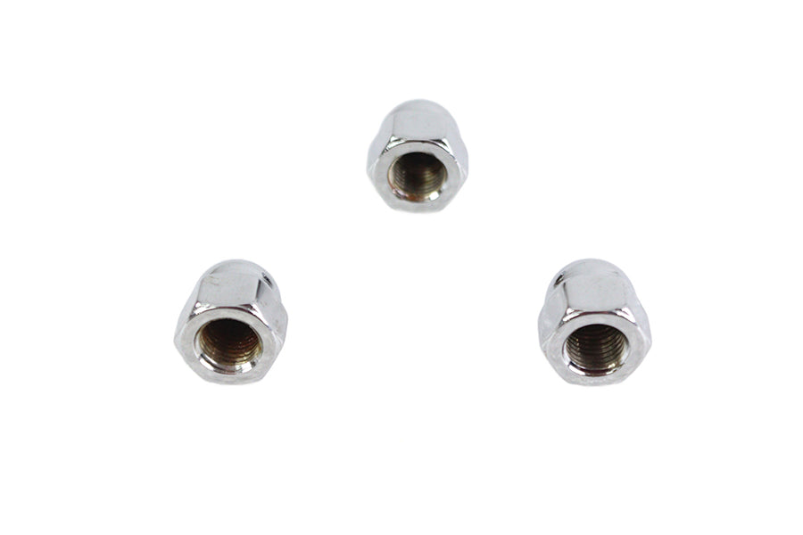 Colony Chrome Acorn Nut Fine 3/8 Inch-24 Thread, Pack of 3