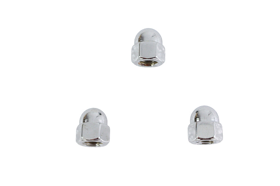 Colony Chrome Acorn Nut Fine 3/8 Inch-24 Thread, Pack of 3