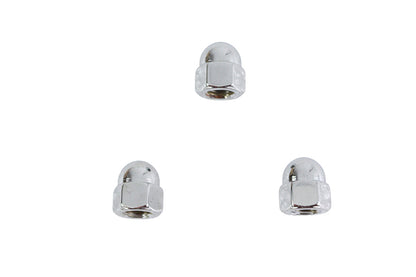 Colony Chrome Acorn Nut Fine 3/8 Inch-24 Thread, Pack of 3
