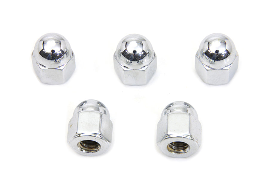 Colony Chrome Acorn Nut 1/4 inch-20 Coarse Thread - Durable Fastener for Automotive and Machinery Applications