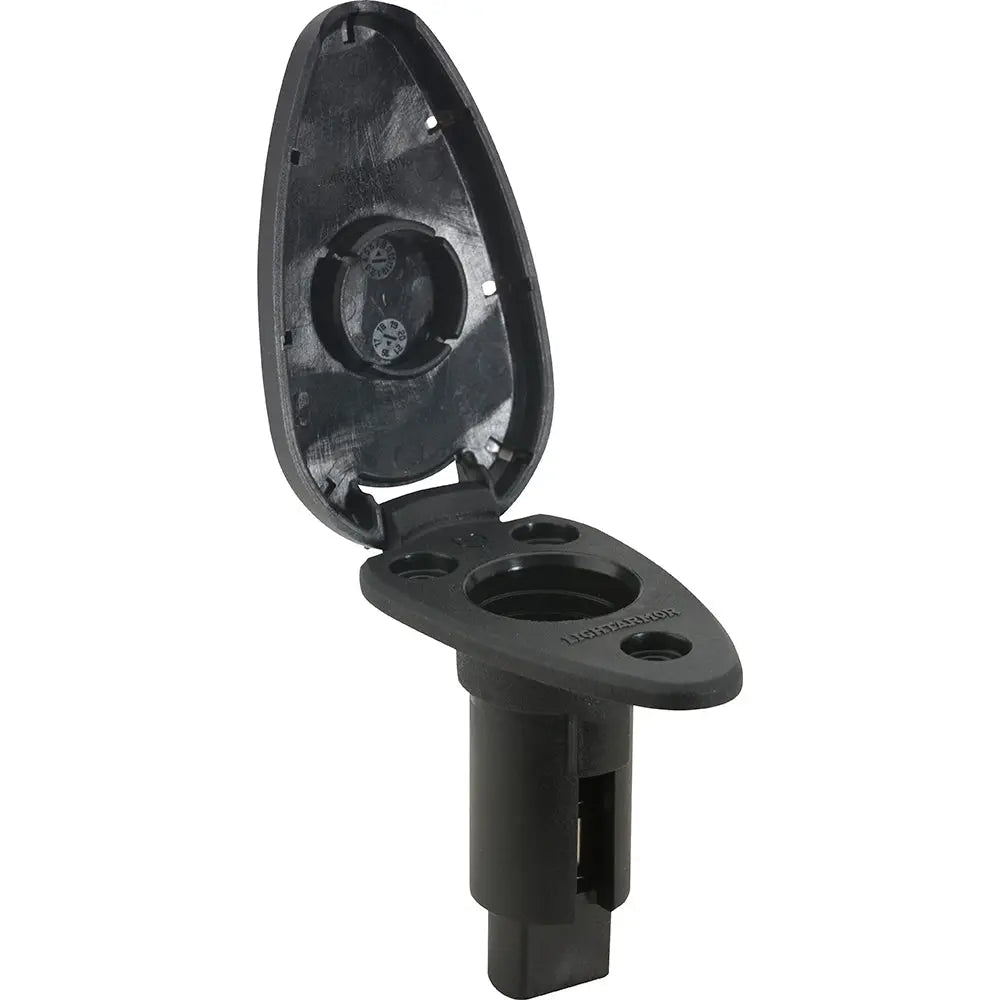 Attwood Marine LightArmor Plug-In Base - 2 Pin Black Teardrop