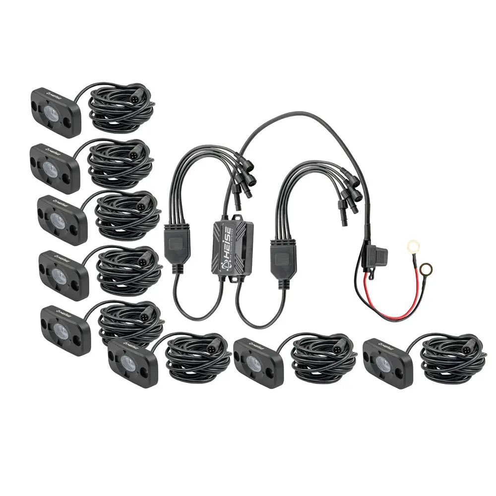 HEISE LED Lighting Systems HE-8TLRGBK RGB Accent Lighting Kit - 8 Pack for Vehicles and Off-Road Adventures