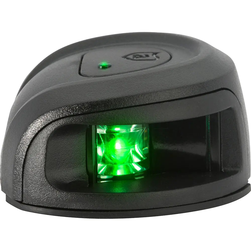 Attwood Marine LightArmor Deck Mount Navigation Light - Black Composite Starboard (Green) - 2 Nautical Miles