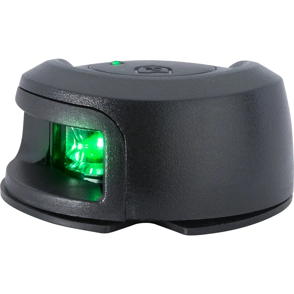 Attwood Marine LightArmor Deck Mount Navigation Light - Black Composite Starboard (Green) - 2 Nautical Miles