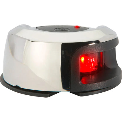 Attwood Marine LightArmor Deck Mount Navigation Light – Stainless Steel Port (Red) – 2 Nautical Miles