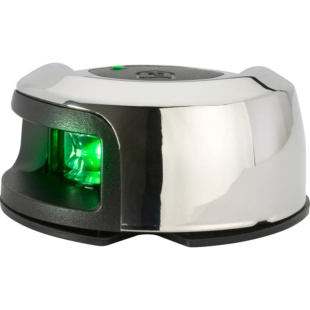 Attwood Marine LightArmor Deck Mount Navigation Light - Stainless Steel Starboard (Green) - 2NM
