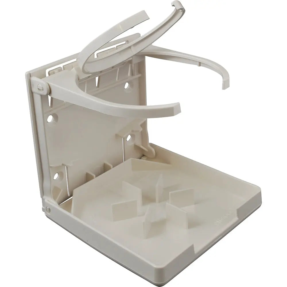 Attwood Marine Fold-Up Drink Holder – Dual Ring, White – Part #2449-7