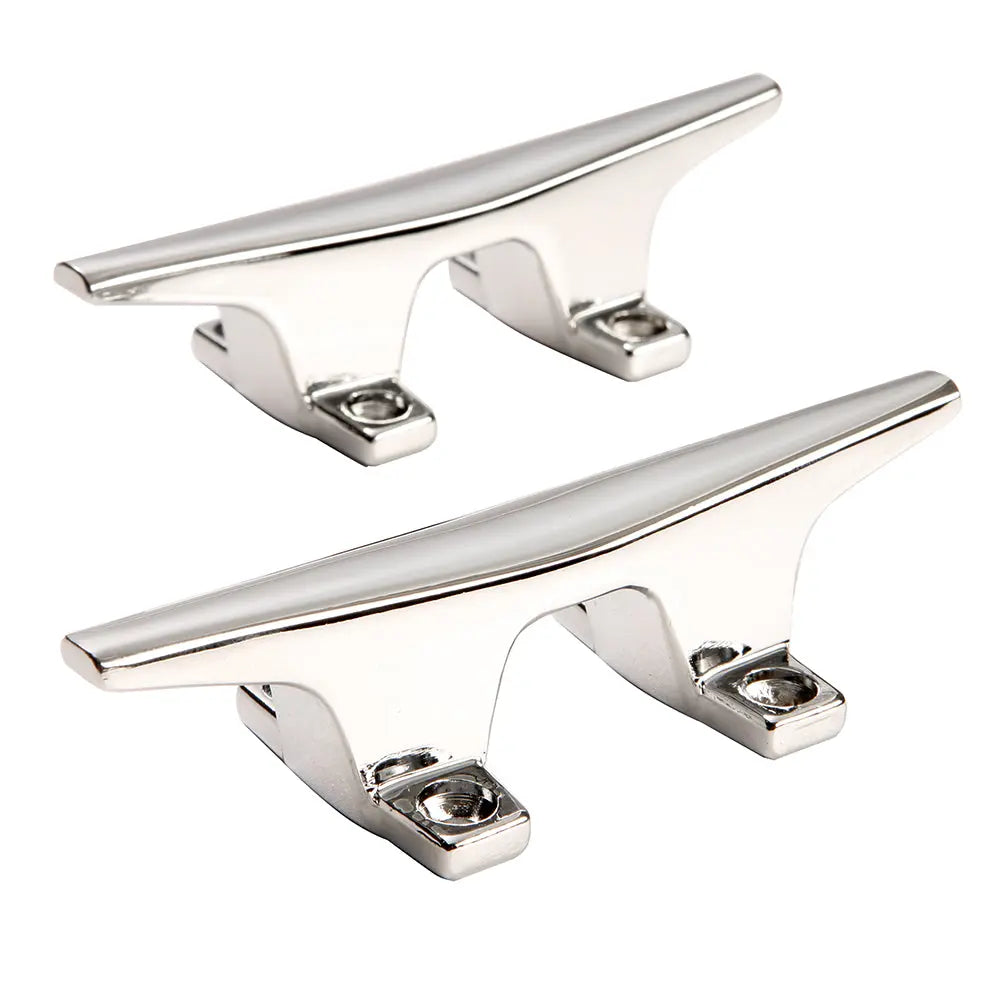 Attwood Marine ZAMAK Chrome Plated Zinc Cleats - Pair, 4-1/2 inch