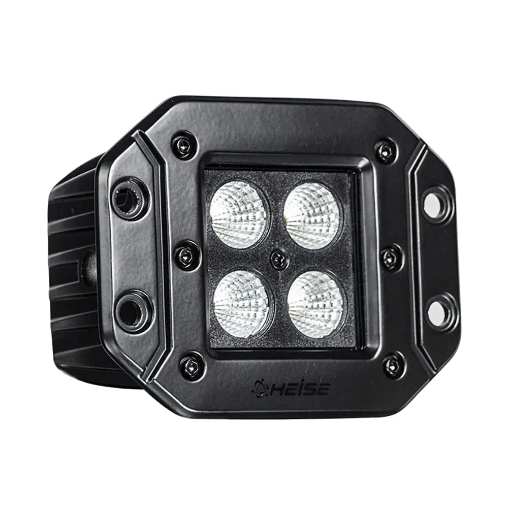 HEISE Blackout LED Cube Light Flush Mount 3 inch - High-Performance Flood Beam
