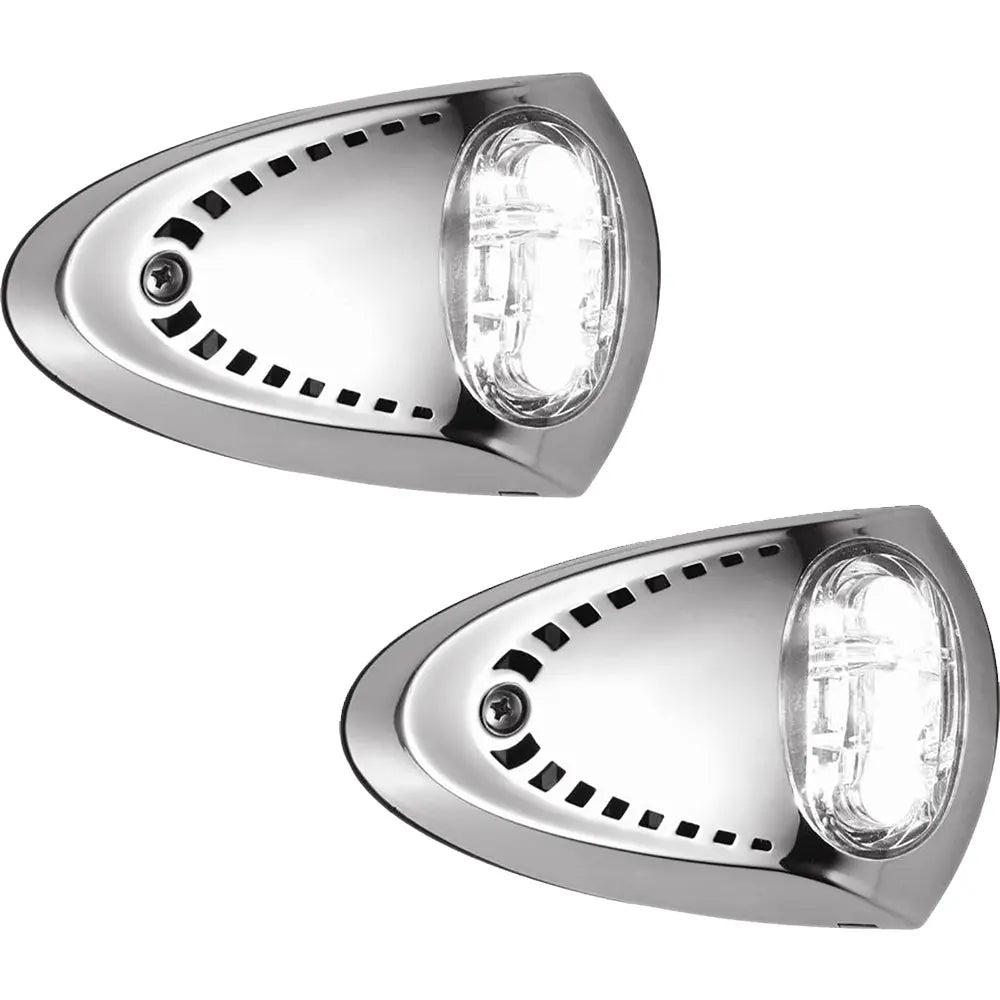 Attwood Marine Stainless Steel LED Docking Lights - White Pair (Part #6522SS7)