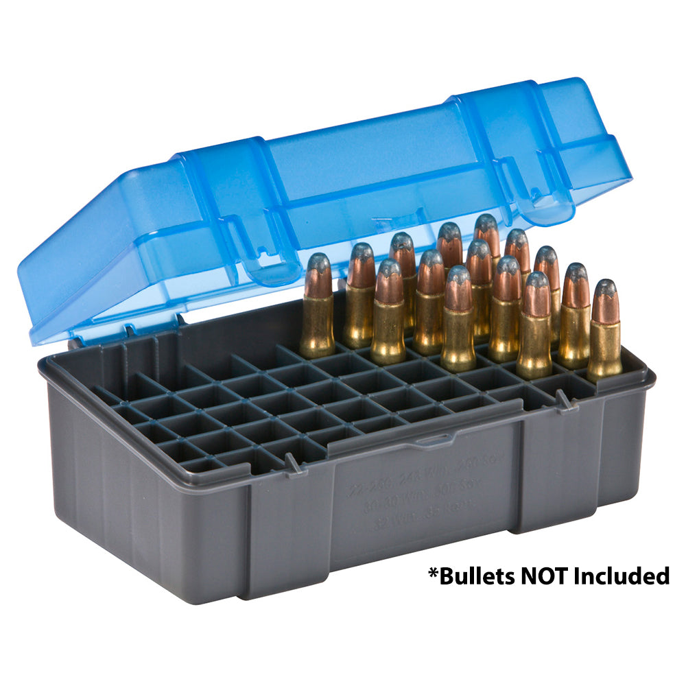 Plano 50 Count Small Rifle Ammo Case with Durable Hard-Shell Plastic Construction