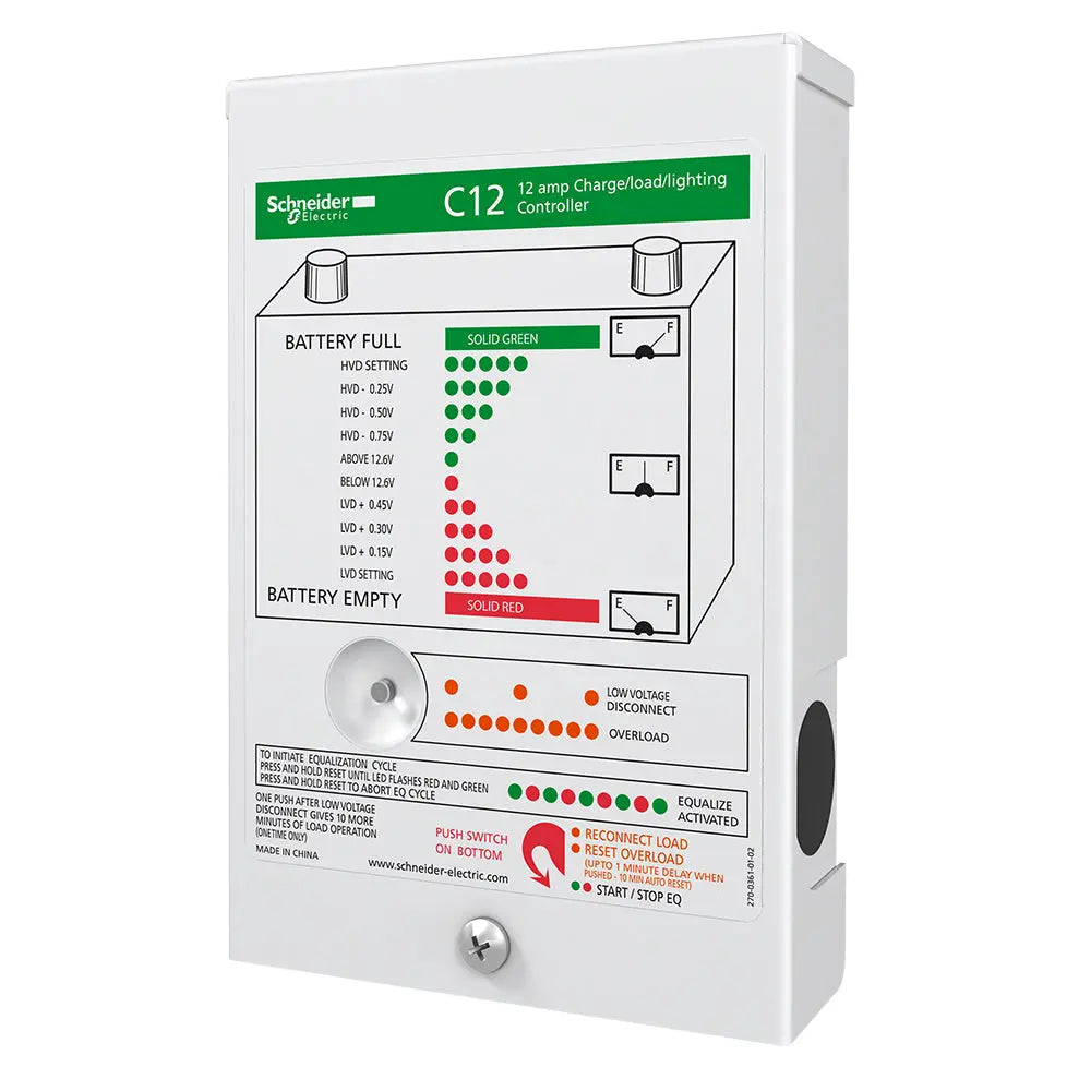Xantrex C-Series Solar Charge Controller C12 - 12 Amps for PV, Lighting, and Load Management