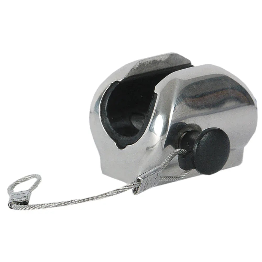 TACO Marine Flat Deck Hinge with Pin and Lanyard for 7/8-Inch Tubing