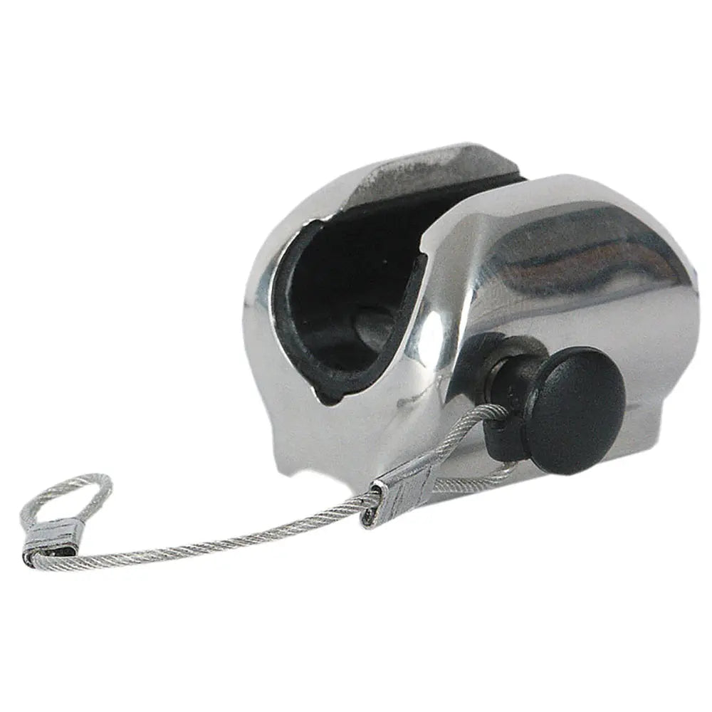 TACO Marine Concave Deck Hinge with Pin and Lanyard for 7/8-inch Tubes
