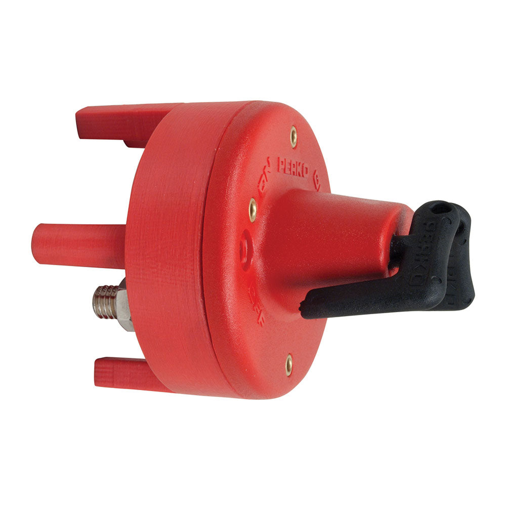 Perko 8521DP Dual Battery Selector Switch with Mounting Ring and Legs, Bulkhead Mount