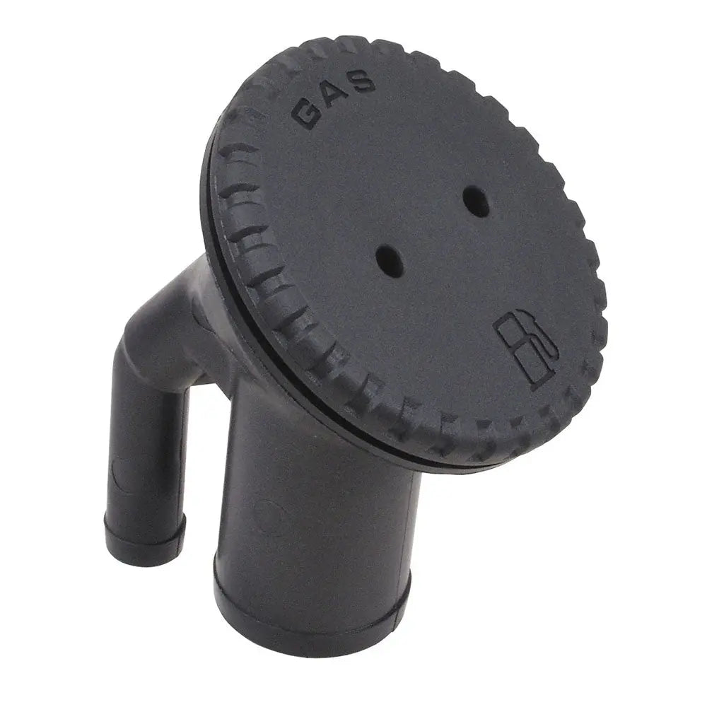 Perko 0542 Vented Fill for 1-1/2-Inch Hose with Angled Neck – Gas, Black