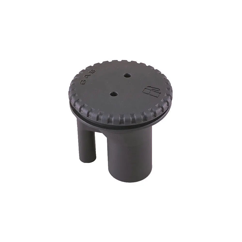 Perko 0543 Vented Fill for 1-1/2 inch Hose with Straight Neck, Gas - Black