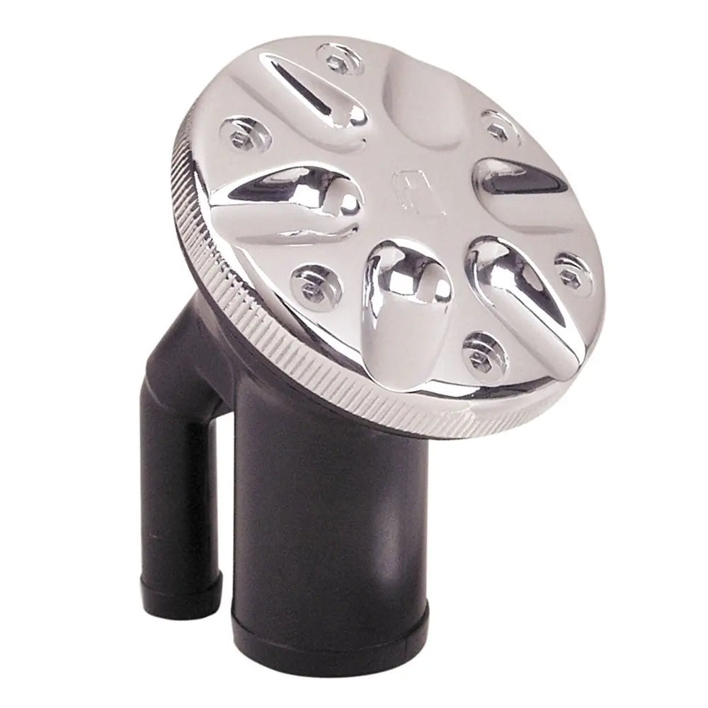 Perko 0590 Vented Fill for 1-1/2 inch Hose with Angled Nickel Chrome Neck