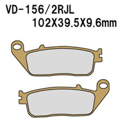 VESRAH VD-156RJL Brake Pads for Reliable Stopping Power