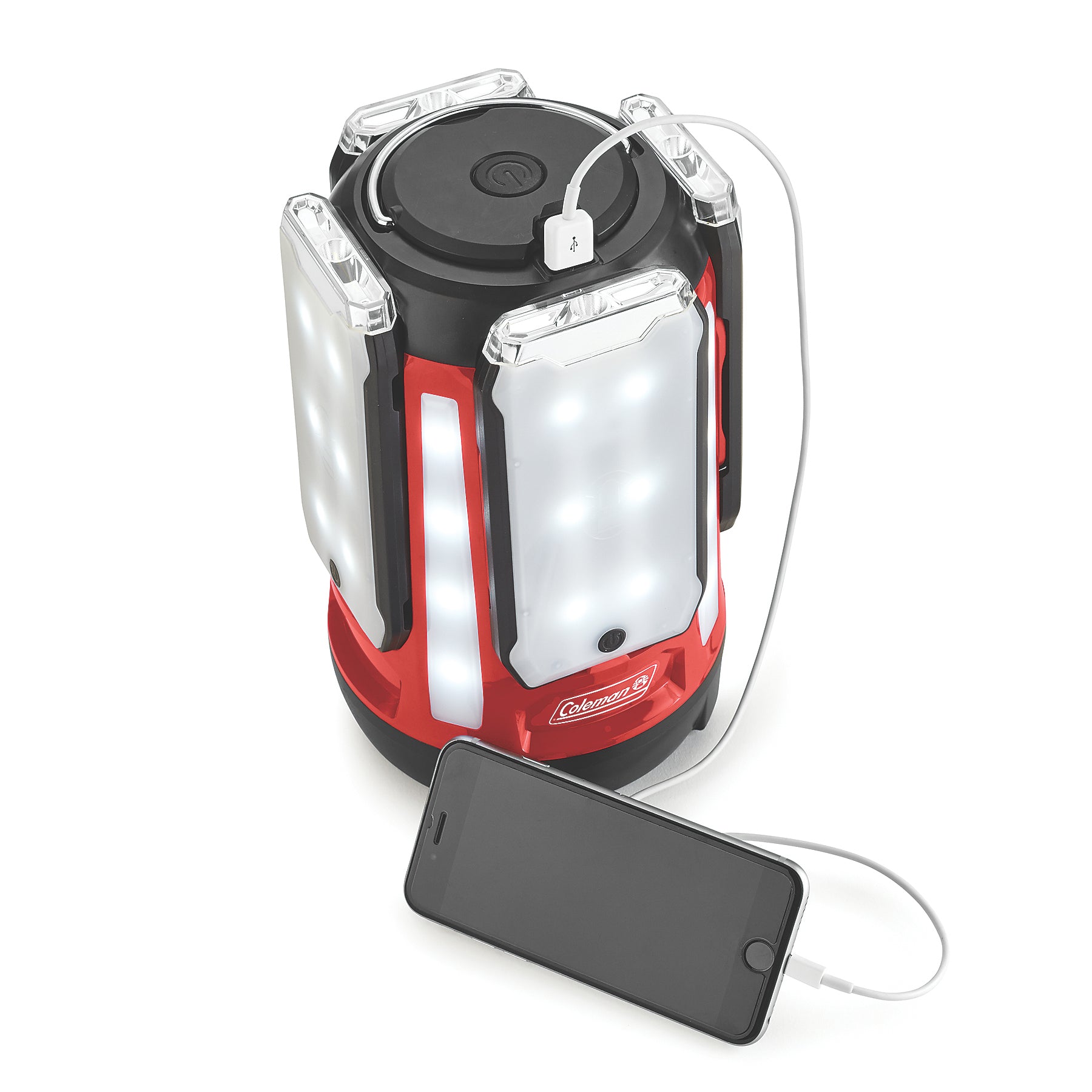 Coleman Quad Pro 800L LED Panel Lantern - Versatile Portable Camping Light with USB Charging