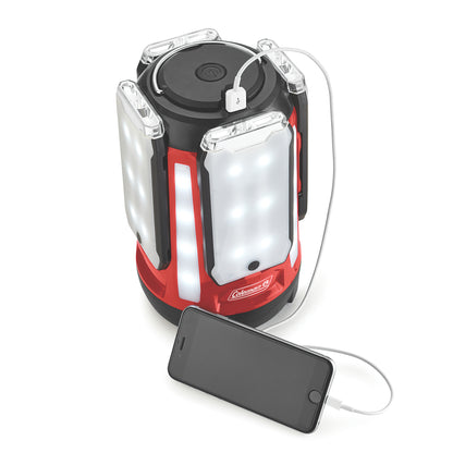 Coleman Quad Pro 800L LED Panel Lantern - Versatile Portable Camping Light with USB Charging