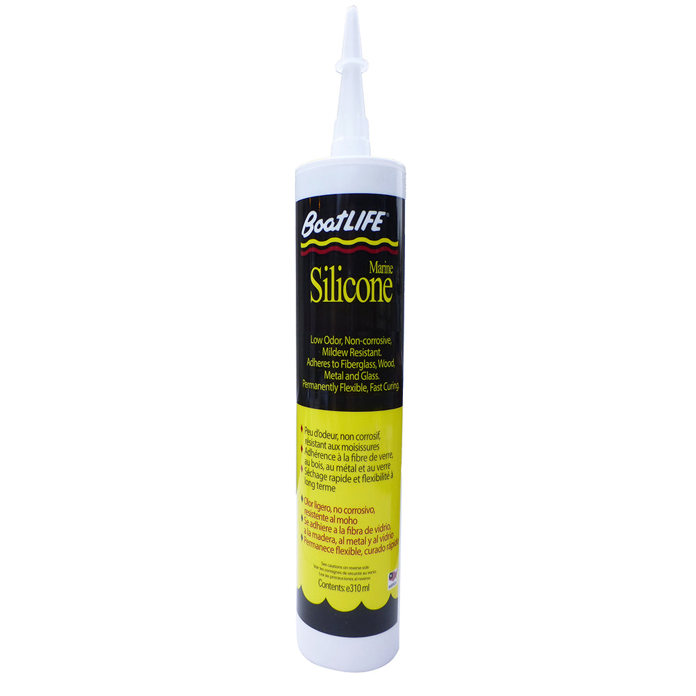 BoatLIFE Silicone Rubber Sealant Cartridge - Clear, Marine Grade, 10 oz