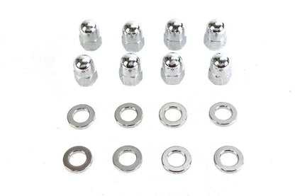 Colony Chrome Cylinder Base Acorn Nut and Washer Kit for Harley Davidson XL Models by Colony