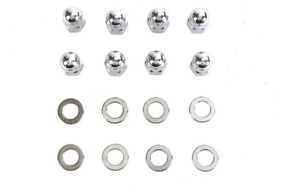 Colony Chrome Cylinder Base Acorn Nut and Washer Kit for Harley Davidson XL Models by Colony