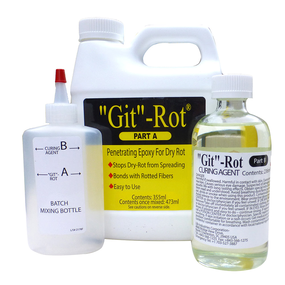 BoatLIFE Git Rot Kit - Pint for Wood and Fiberglass Repair