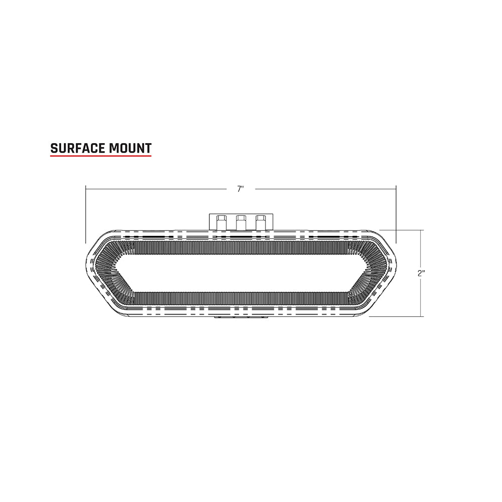 RIGID Industries Chase Amber LED Light for Off-Road Vehicles with Multi-Function Brake, Strobe, and White Reverse Light