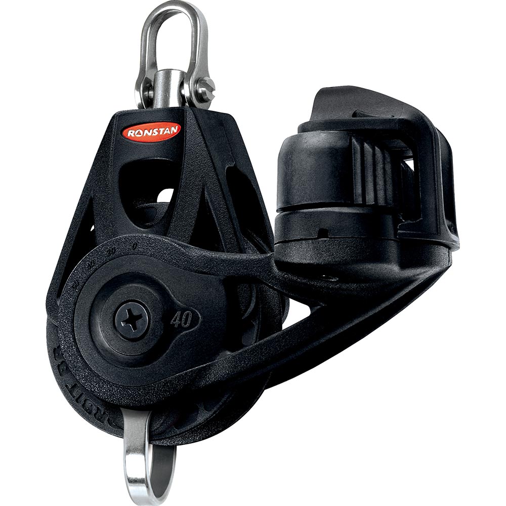 Ronstan Series 40 Ball Bearing Orbit Block - Single Becket with Cleat and Swivel Head