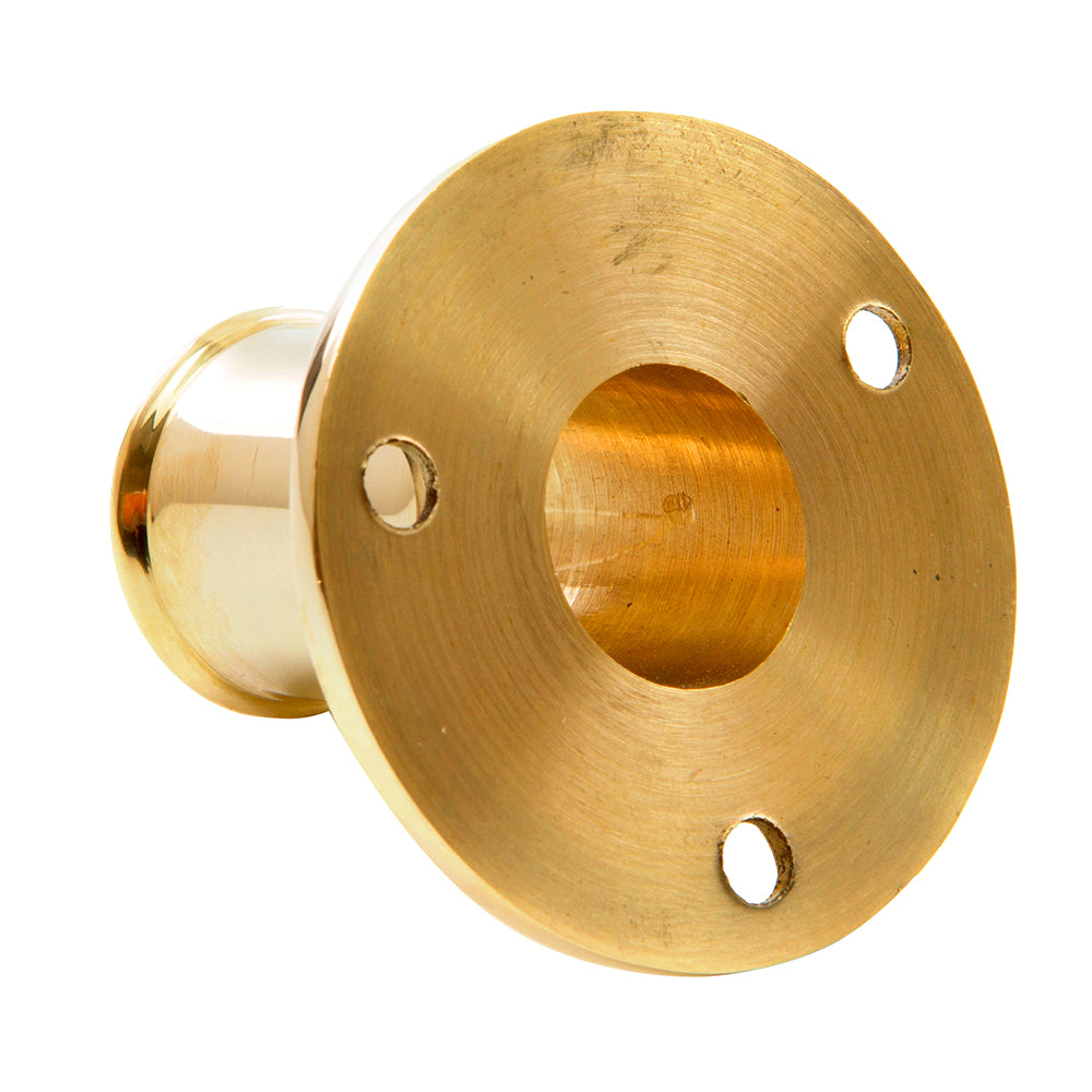 Whitecap Top-Mounted Flag Pole Socket Polished Brass - 3/4 inch ID