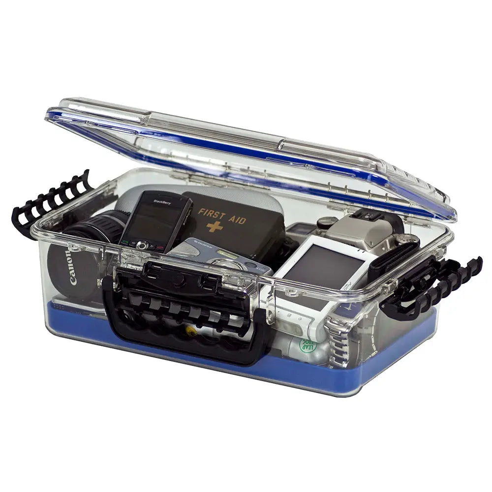 Plano Guide Series Waterproof Case 3700 - Blue and Clear, 13.88 x 9 x 5.13 Inches