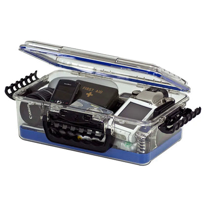 Plano Guide Series Waterproof Case 3700 - Blue and Clear, 13.88 x 9 x 5.13 Inches