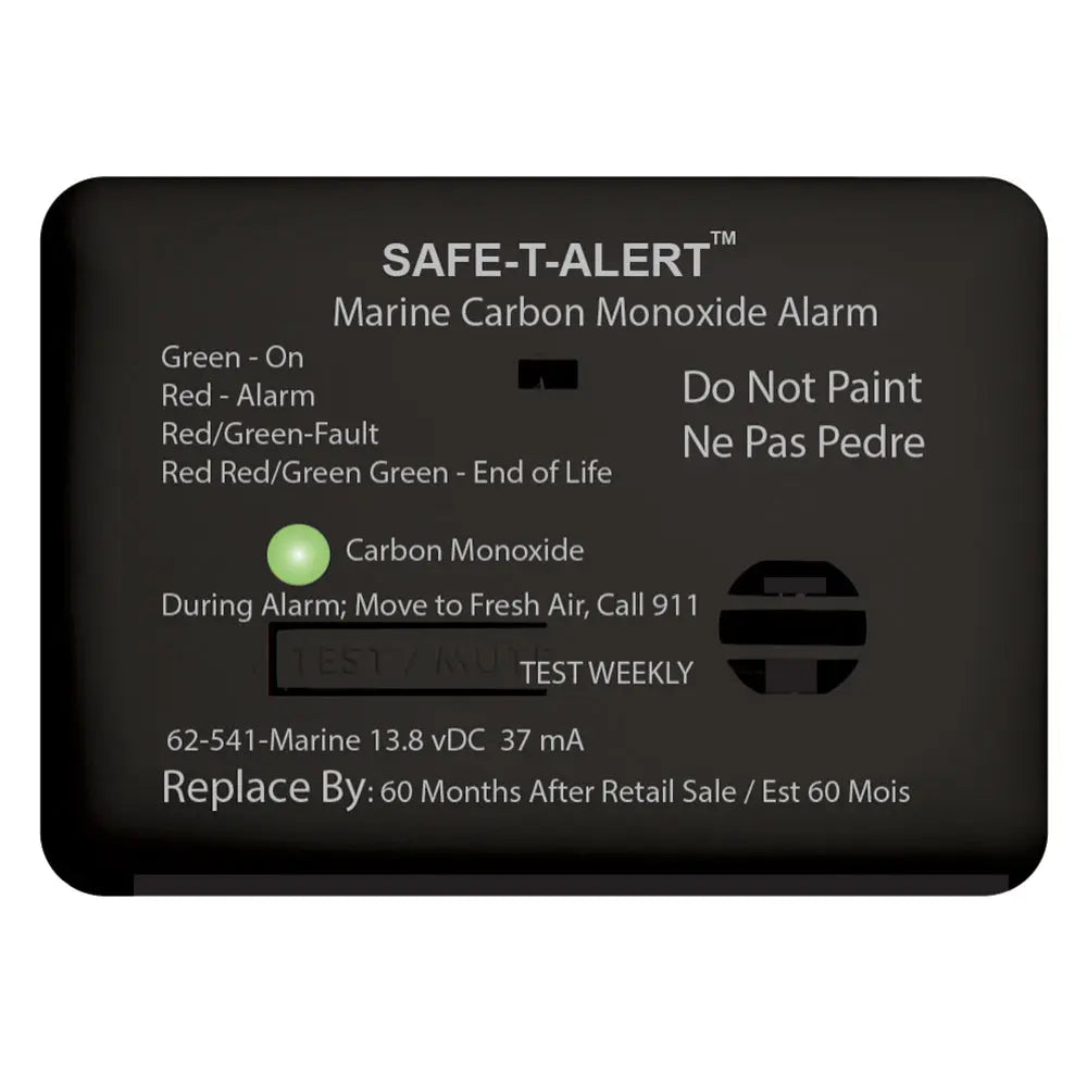 Safe-T-Alert 62 Series Carbon Monoxide Alarm with Relay - 12V Marine Surface Mount Model 62-541-R-Marine - Black