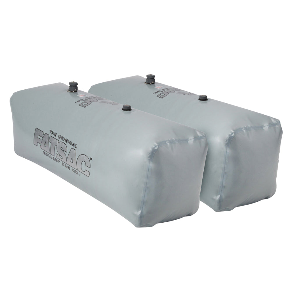 FATSAC V-Drive Fat Sacs Pair - 400 lbs Each - Gray for Wakeboarding and Wakesurfing