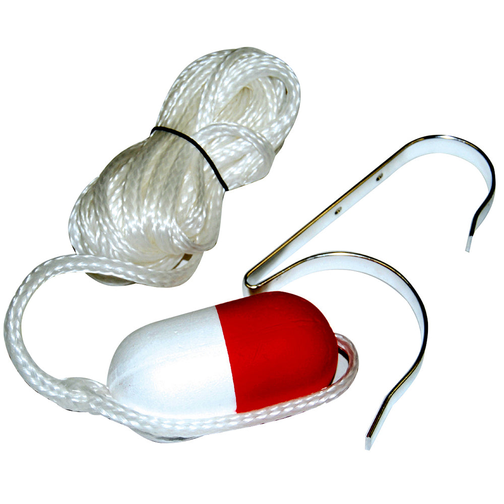 Taylor Made Ring Buoy Holder with 60 ft Heaving Line for Marine Safety