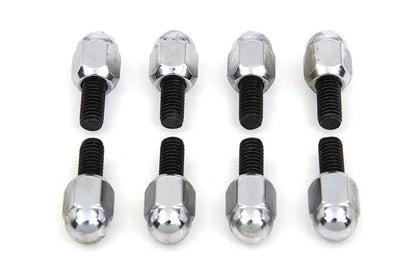 Colony Chrome Acorn Tappet Base Bolt Set for Harley Davidson FL 1941-1950 by Colony