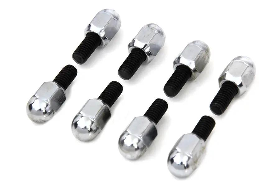 Colony Chrome Acorn Tappet Base Bolt Set for Harley Davidson FL 1941-1950 by Colony
