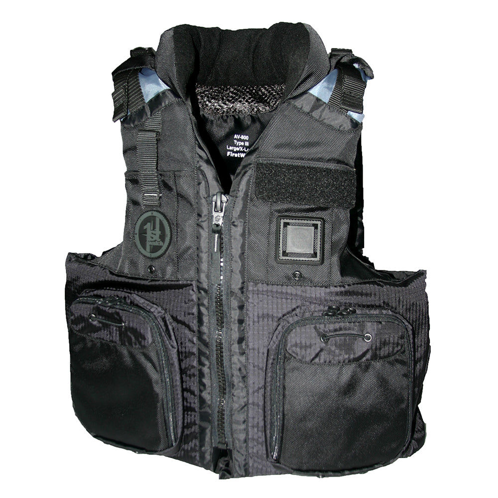 First Watch AV-800 Four Pocket Flotation Vest - Black for Large to XL Sizes