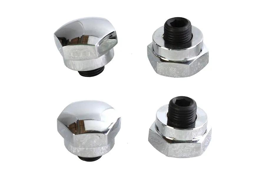 Colony Chrome Rocker Shaft End Plug Kit for Harley Davidson FL 1971-1980 by Colony