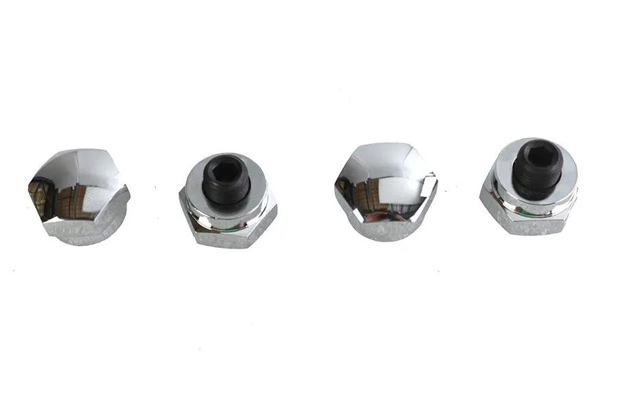 Colony Chrome Rocker Shaft End Plug Kit for Harley Davidson FL 1971-1980 by Colony
