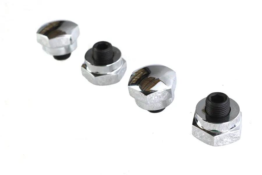 Colony Chrome Rocker Shaft End Plug Kit for Harley Davidson FL 1971-1980 by Colony